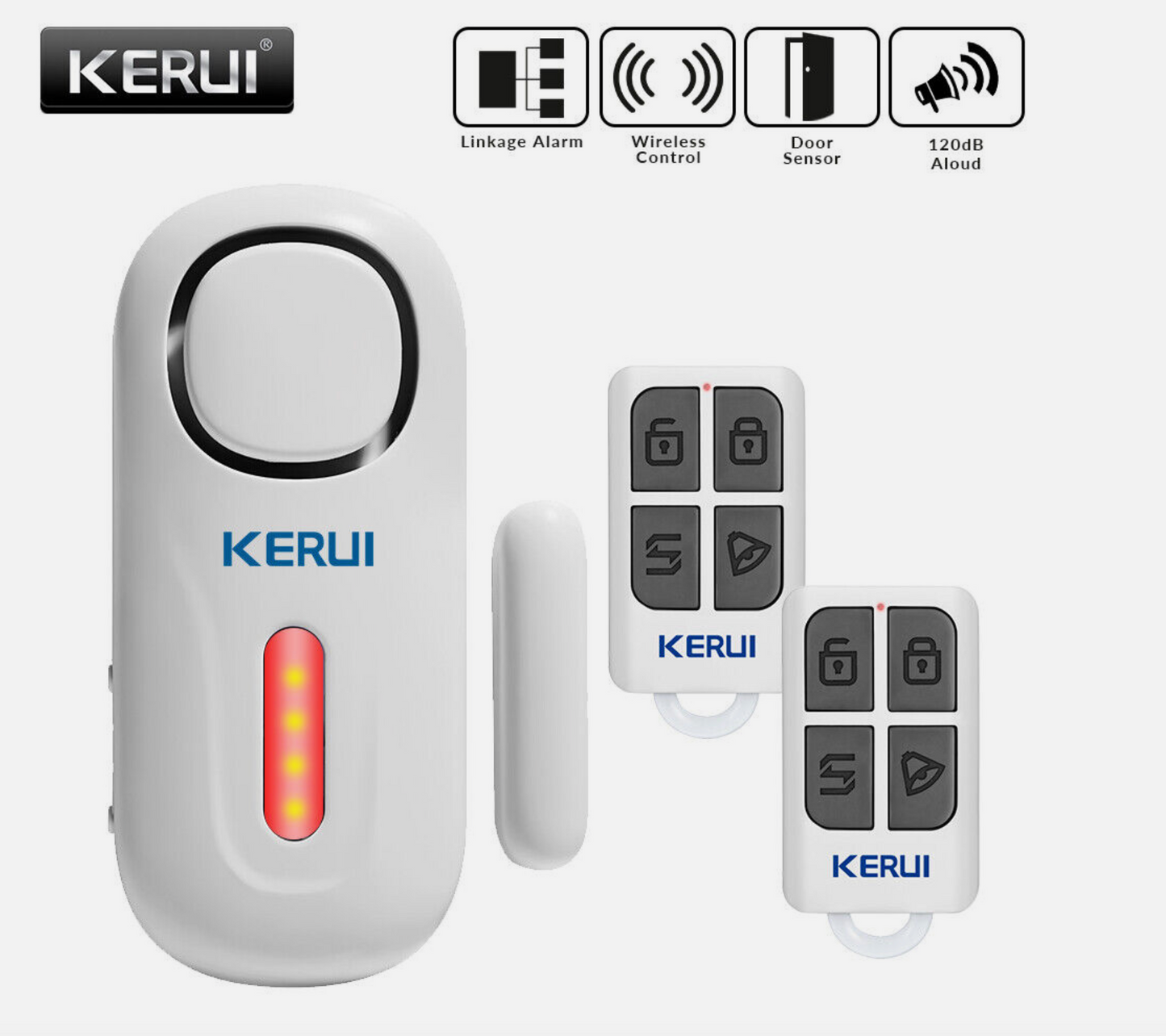 KERUI D2 Wireless Door/Window Alarm Sensor with 120 dB Sound DIY Home Alarm Kit