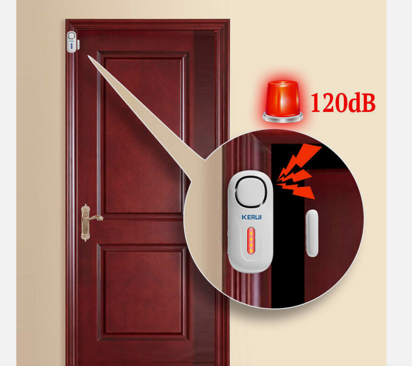 KERUI D2 Wireless Door/Window Alarm Sensor with 120 dB Sound DIY Home Alarm Kit