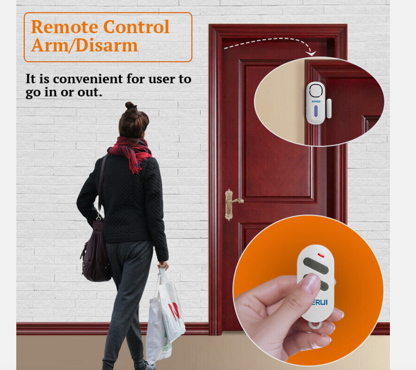 KERUI D2 Wireless Door/Window Alarm Sensor with 120 dB Sound DIY Home Alarm Kit