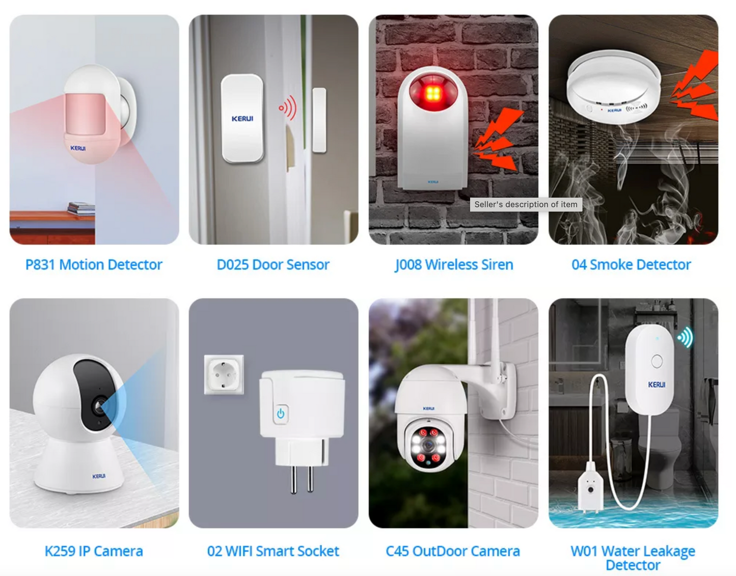 Kerui Security Burglar Alarm System with Motion Detection