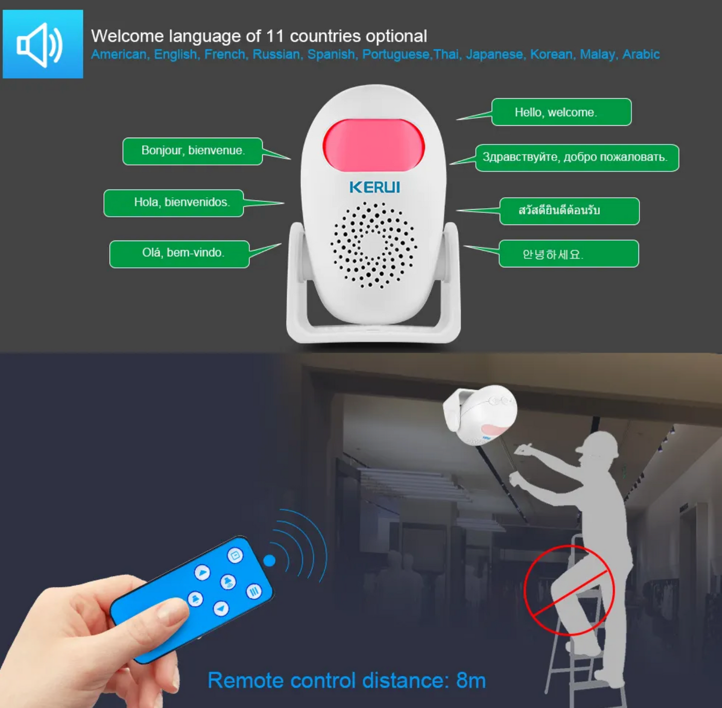 KERUI 110db M120 PIR Smart Home Motion Detector Alarm System