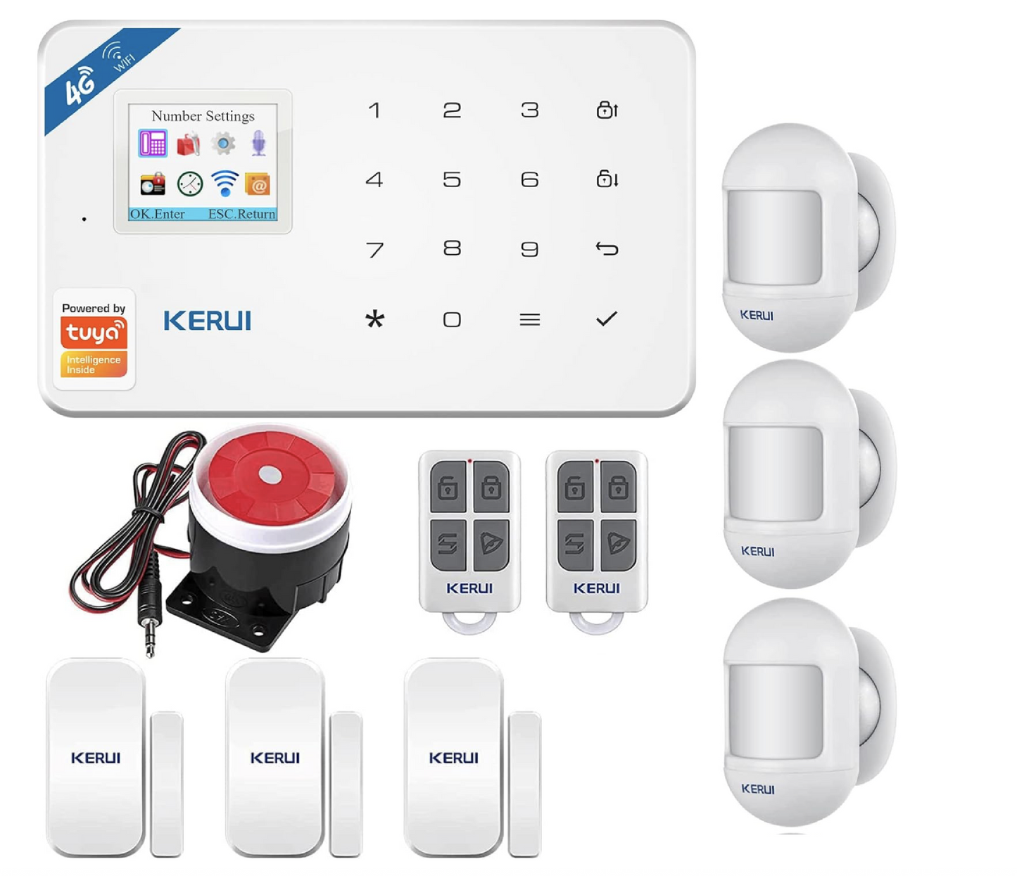 Kerui Security Burglar Alarm System with Motion Detection