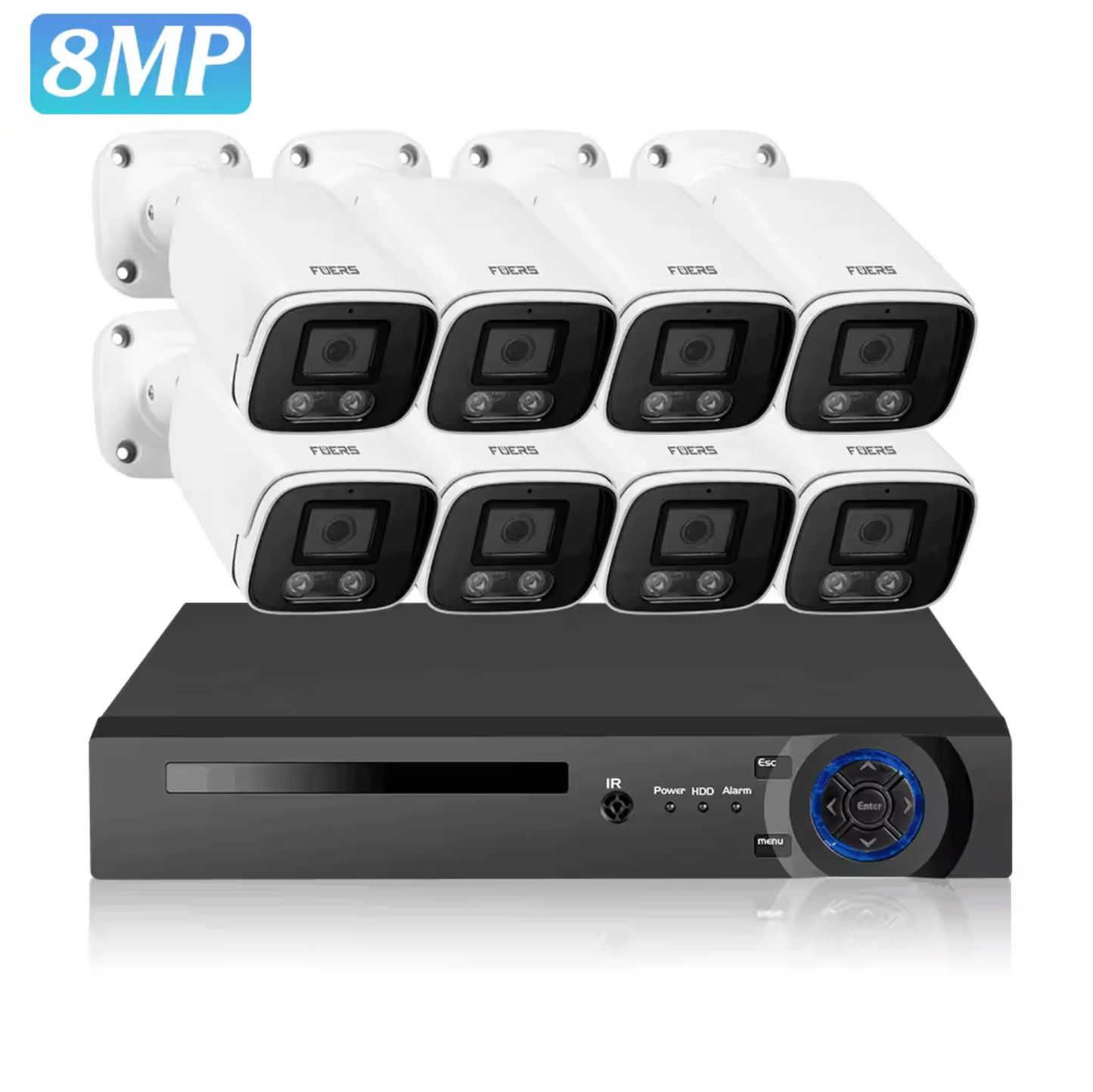 KERUI 4MP 16CH POE CCTV Cameras NVR Face Vehicle Detection Outdoor Cameras Kit IP Surveillance Network Camera Security System